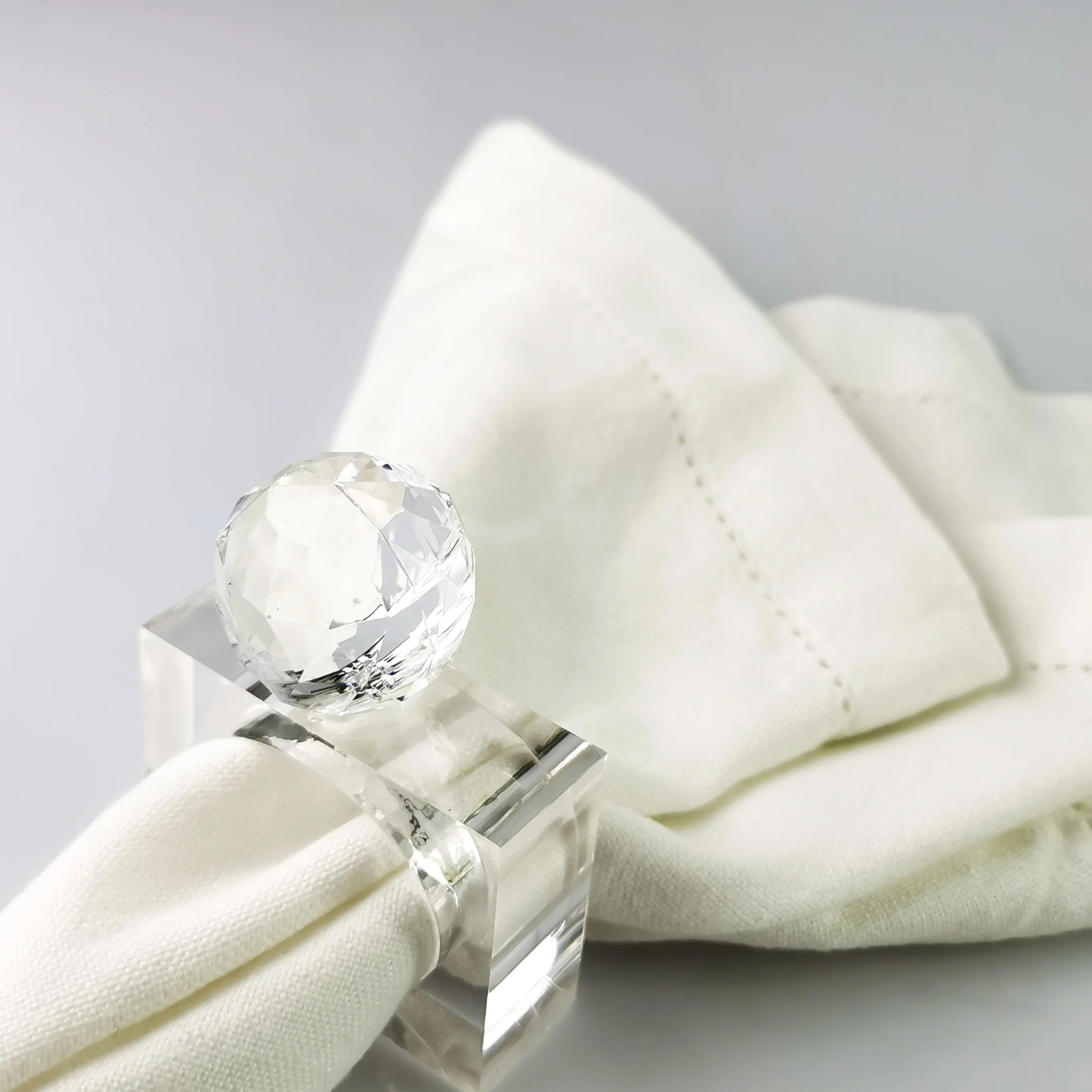 Free Shipping Crystal Golf Ball Napkin Ring For Holidays And Wedding Set Of 4 Pcs