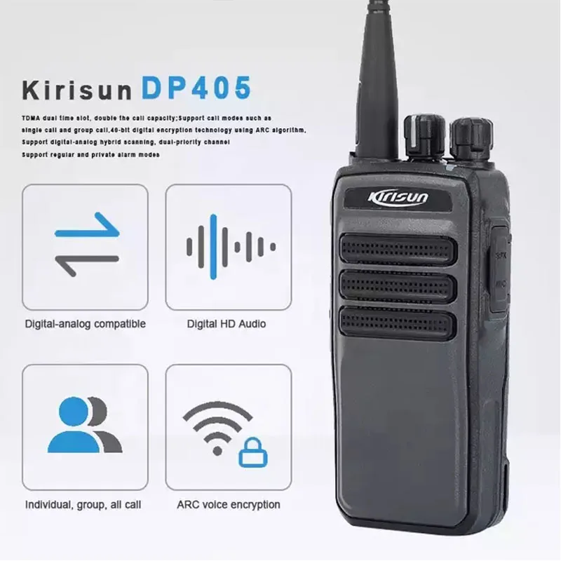 Dmr Digital Walkie talkie Long Range DP405 Two way Radio Walkie Talkie With Voice Encryption