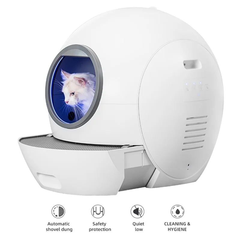 Factory Directly Sale Automatic Self Cleaning Cat Lit-ter Box Fully Enclosed Electric Cleaner Smart Cat Toilet