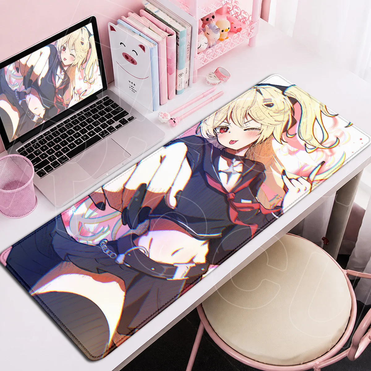 NTE Neverness To Everness E-sport Game Cabinet Mousepad Locking Edge Rubber Keyboard Mat Anime Girl Akane Rin Speed Tabletop Rug