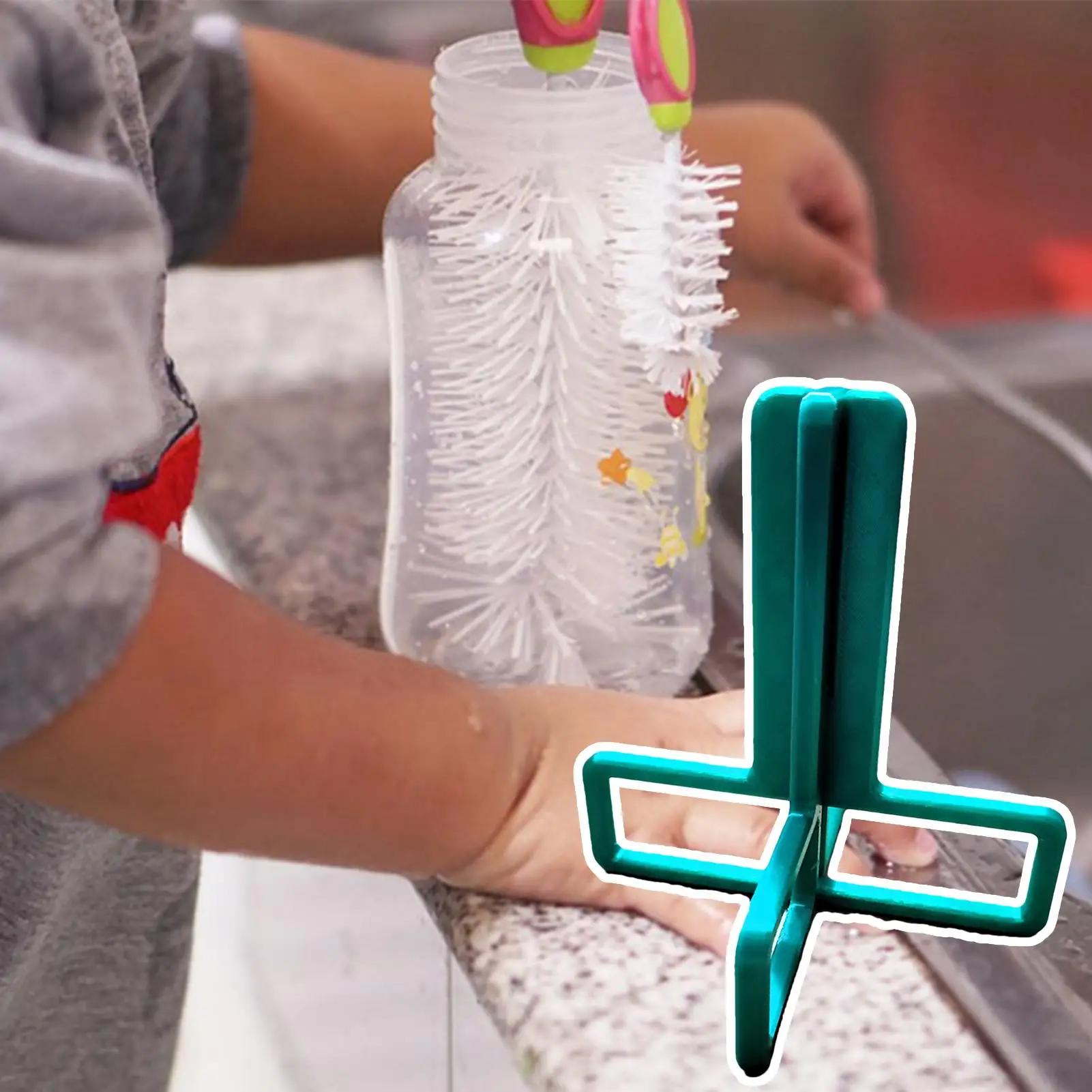 

Полка для бутылок Нескользящий органайзер-стойка Стеклянная подставка для бутылок для питья Подставка для стаканов Соски Пустышки Кружки Посуда