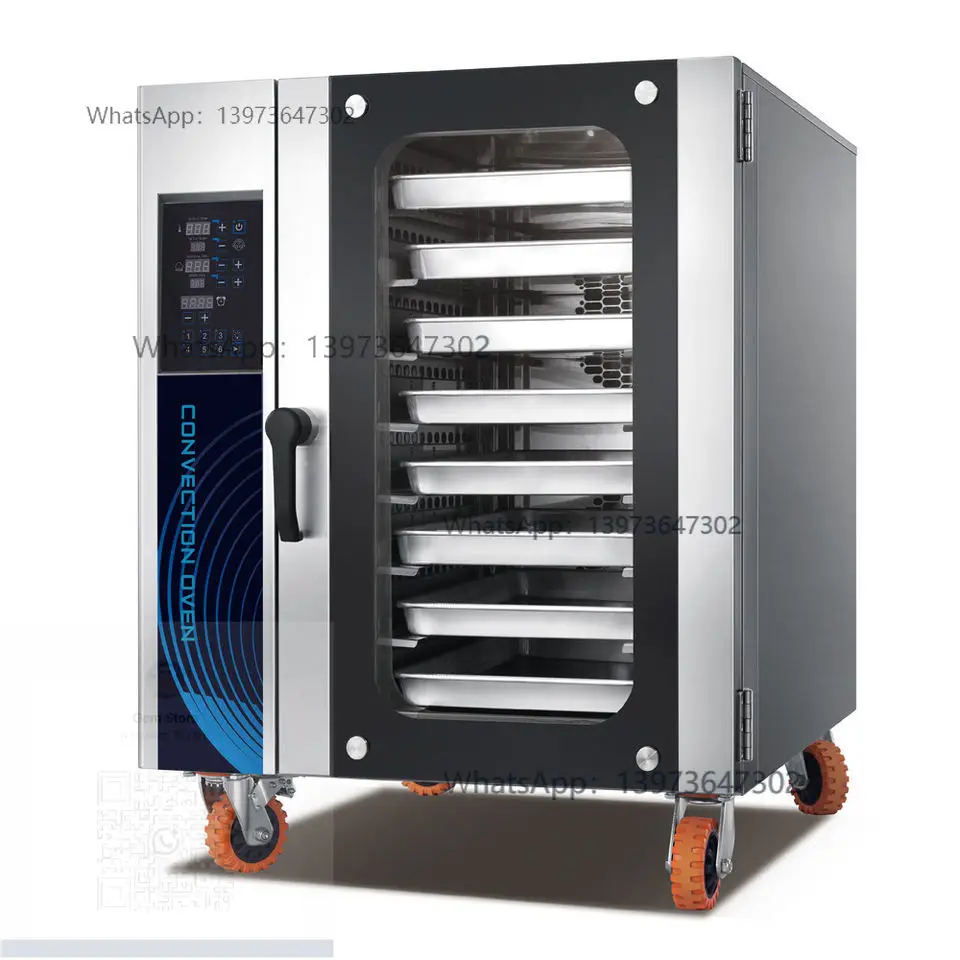 Commercial Electric Convection Oven Multi Fuel Deck Baking Stove 220V Steam Burner New for Cake Bread Bakery Making for