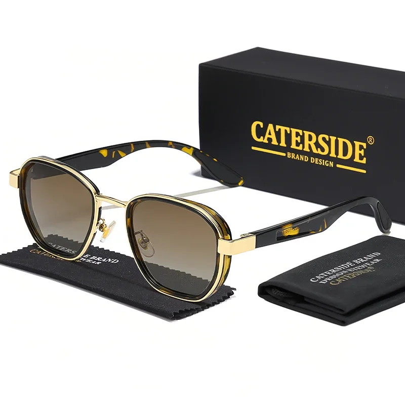 CATERSIDE Neue Modische Polarisierte Sonnenbrille für Herren Markendesign Hochwertige Sport-Sonnenbrille für Damen Party- und Reisebrille