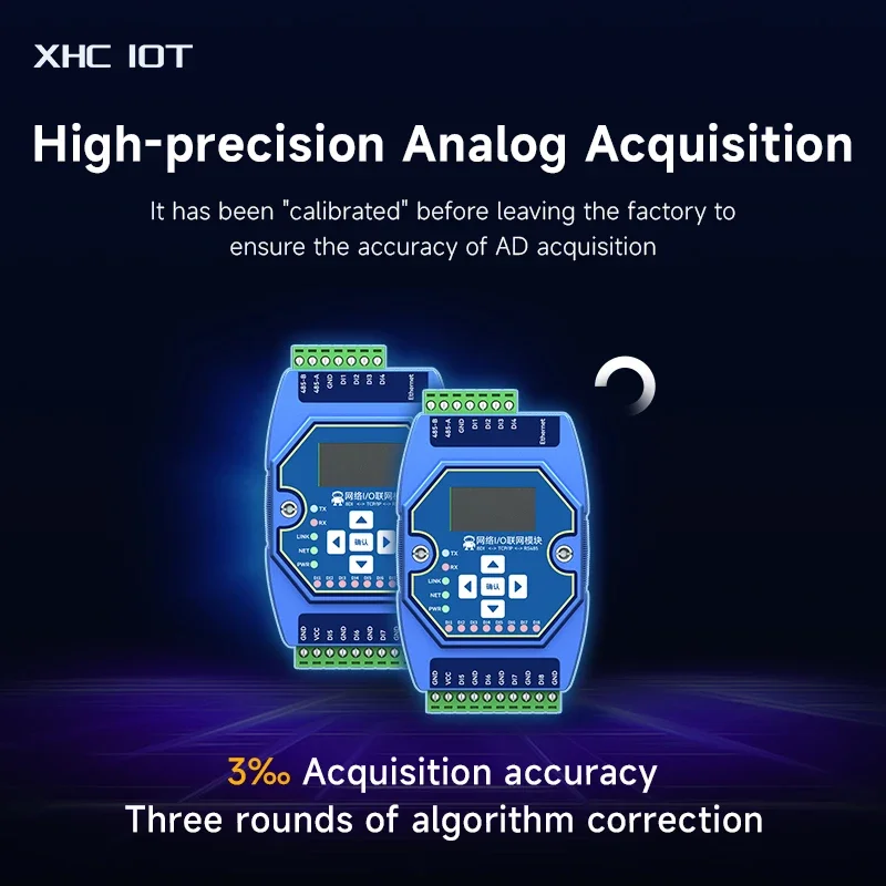 Imagem -03 - Xhciot-controle de Aquisição Analógica e Digital Multicanal Porta Ethernet Me31-axxx8000 8di Rj45 Rs485 Tcp ip para Rtu Modbus