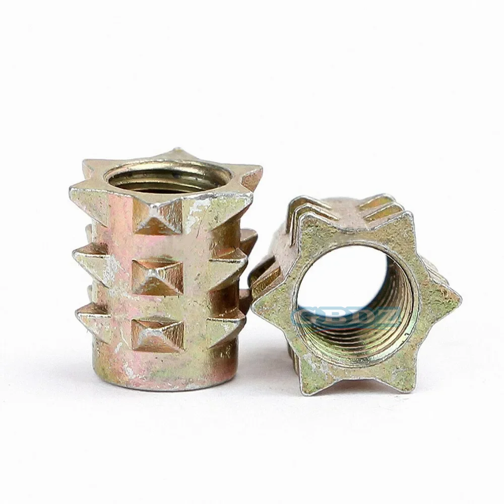Zinc Alloy Spike Nuts M4 * 10 6 * 10, 10 Pieces, Hardware Connectors For Furniture, Fastened To Prevent Detachment