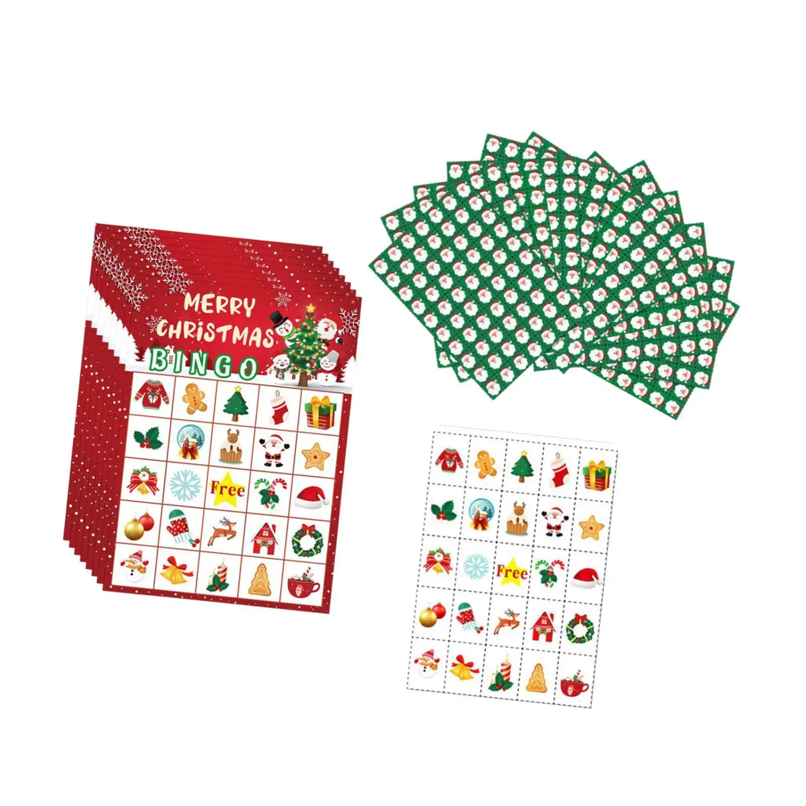 Holiday Winter Bingo Cards Xmas Party Favors for Adults Classroom Classmates