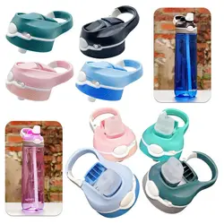 Reusable Coffee Cup Lid Durable Universal Mug Cover Thermos Water Bottle Silicone Tumbler Lids Replacement with Straw