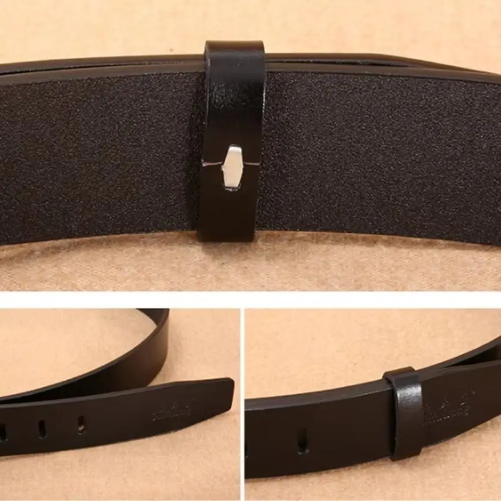 Waist Belt DIY Components Universal Waist Belt Loop Genuine Leather DIY Waist Belt Link Loop Buckle Replacement Teenager