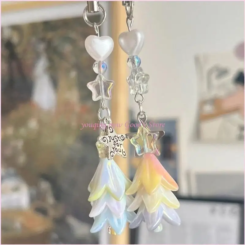 57QA Fashion Phone Charm Phone Pendant Stylish Christmas Tree Phone Chain for Phone