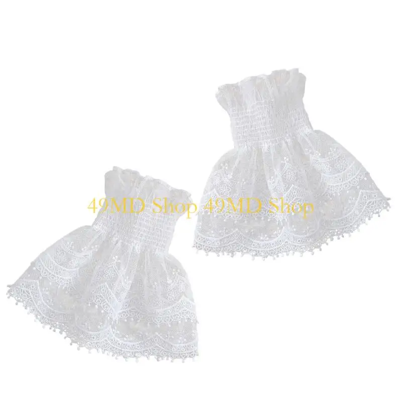 49md-flared-decorative-lace-sleeves-wrist-cuff-extension-embroidered-flower-arm-covers-for-women-girl-outfit-enhancement