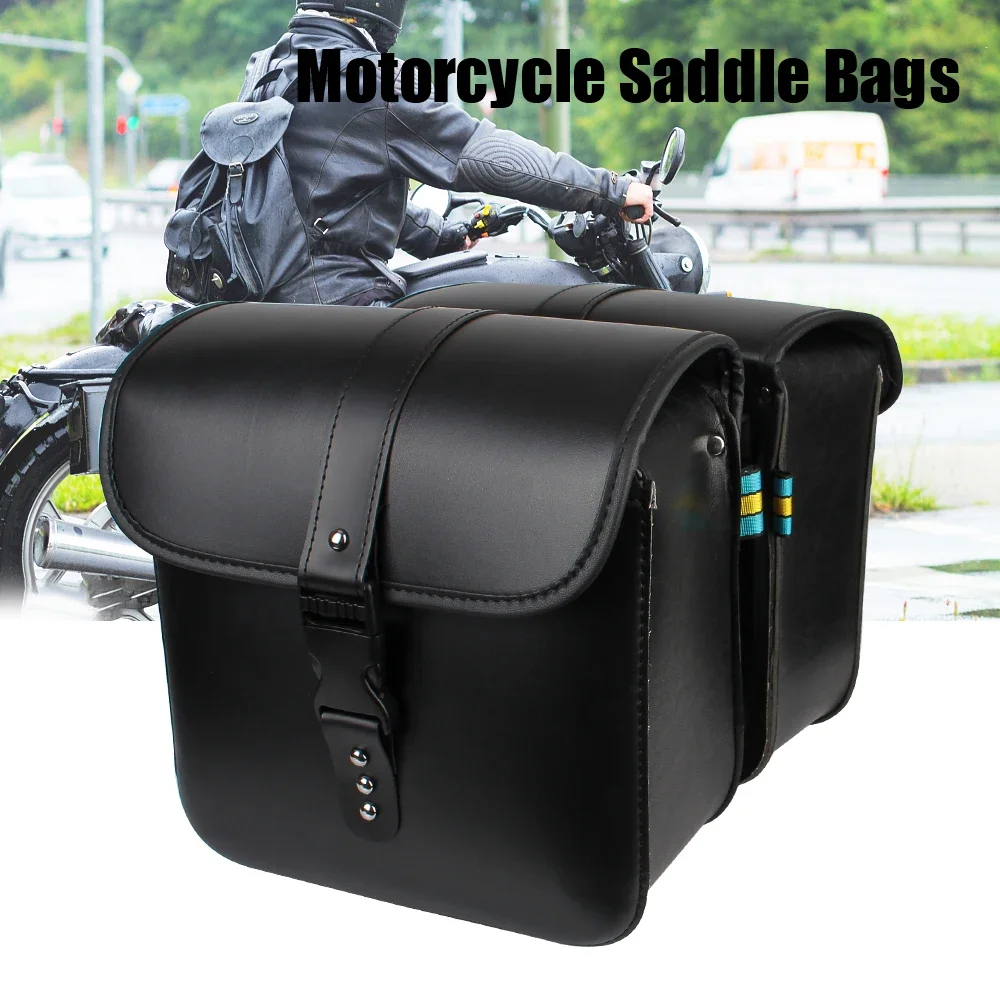 

Motorcycle Riding Travel Tank Bag Motorcycle Storage Tool Bag Side Luggage Saddle Bag PU Leather Motor Tail Luggage Suitcase