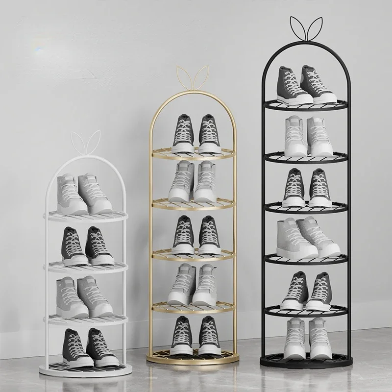 

Simple Entrance Shoe Rack Organizer Home Multi-layer Children's Shoe Cabinet Dormitory Small Narrow Bedroom Metal Shoe Holders