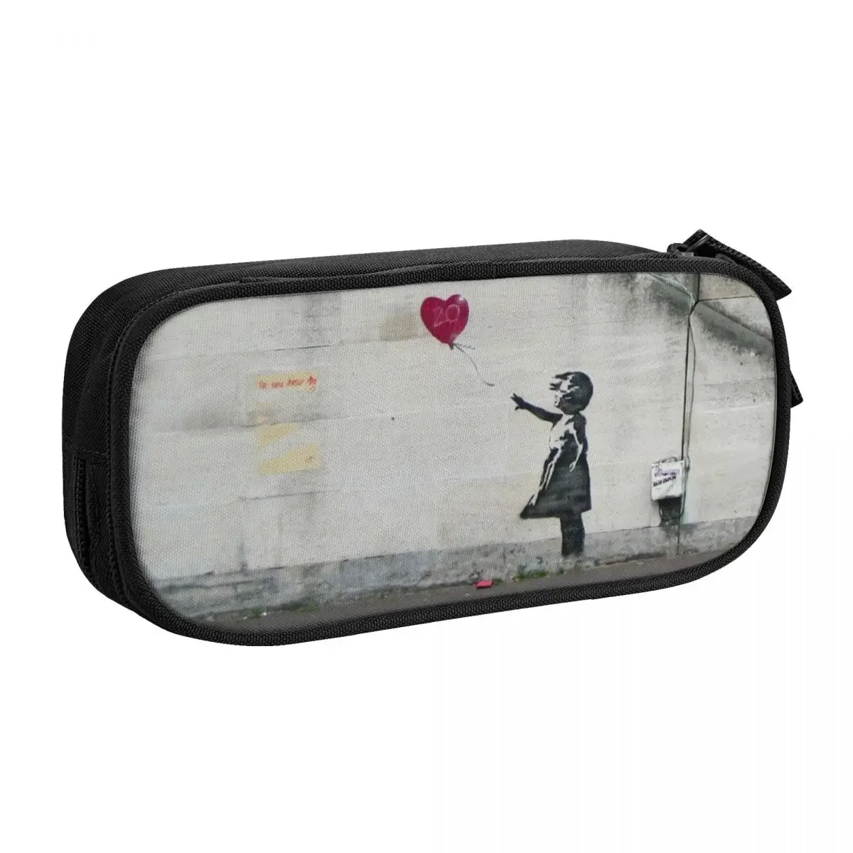 Banksy Balloon Girl Cute Pencil Cases Girls Boys Large Storage Street Graffiti Artist Pencil Bag Pouch Students Stationery