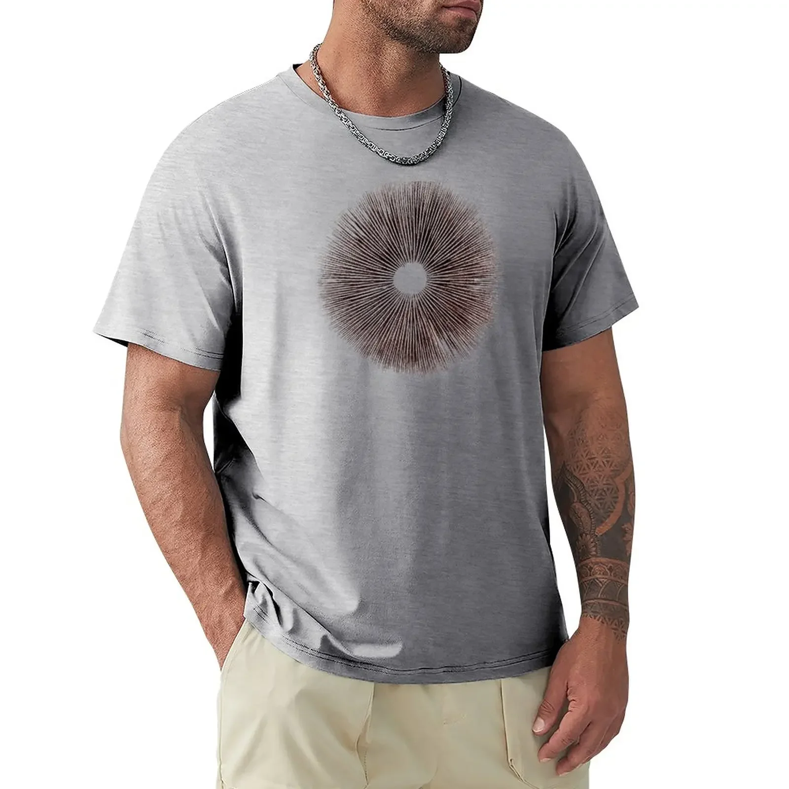 Psilocybe Cubensis Spore Print T-Shirt graphics anime clothes t shirts for men cotton