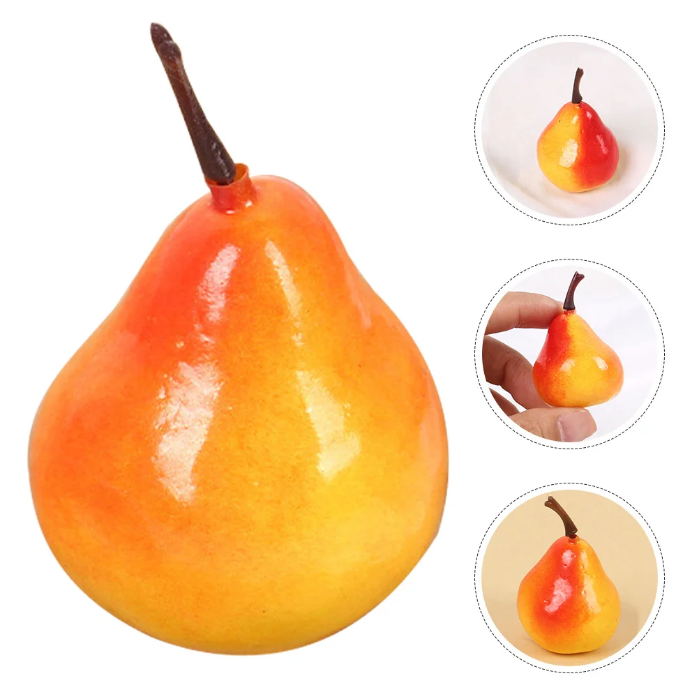 

30pcs Mini Yellow Pear Models Foam Fruit Ornament For Kitchen Garden Office Decor Desktop Fake Fruits Simulation Props