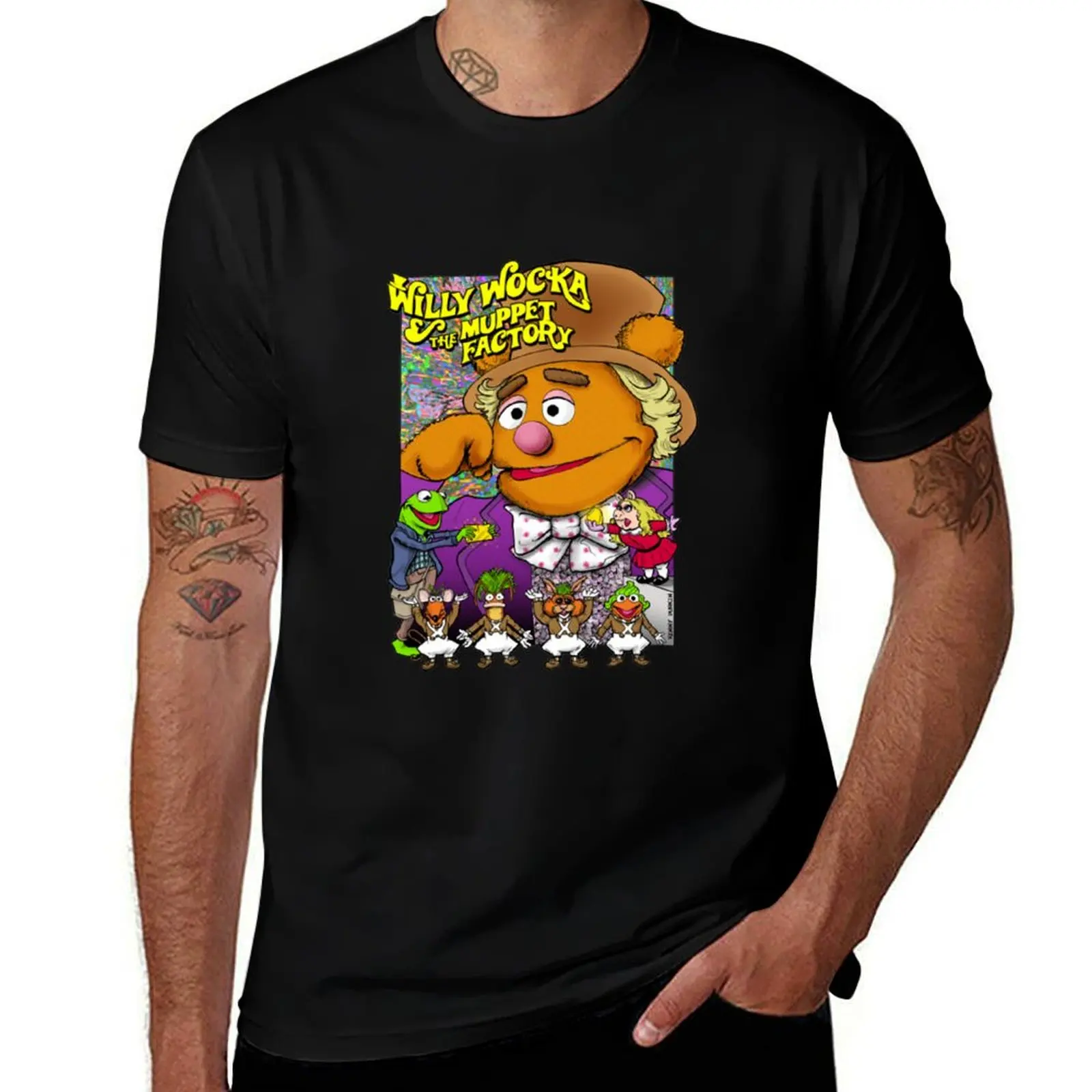 

Willie Wocka and the Muppet Factory T-Shirt Funny t-shirts Aesthetic clothing funny costumes big and tall t shirts for men