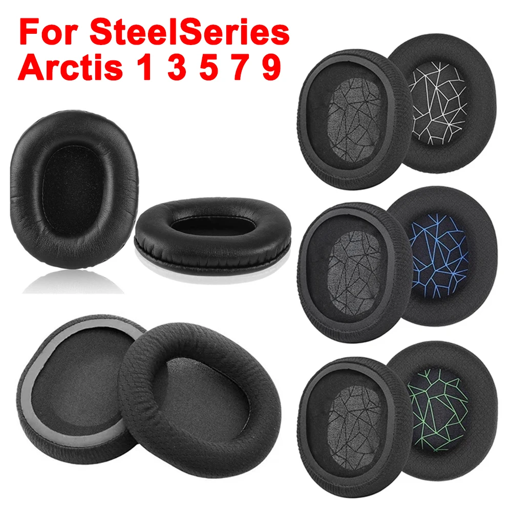 1 Pair Replacement Ear Pads for SteelSeries Arctis 1 3 5 7 9 Pro Earphones  Gaming Headphone EarPads Ear Cushion Cover Earmuffs