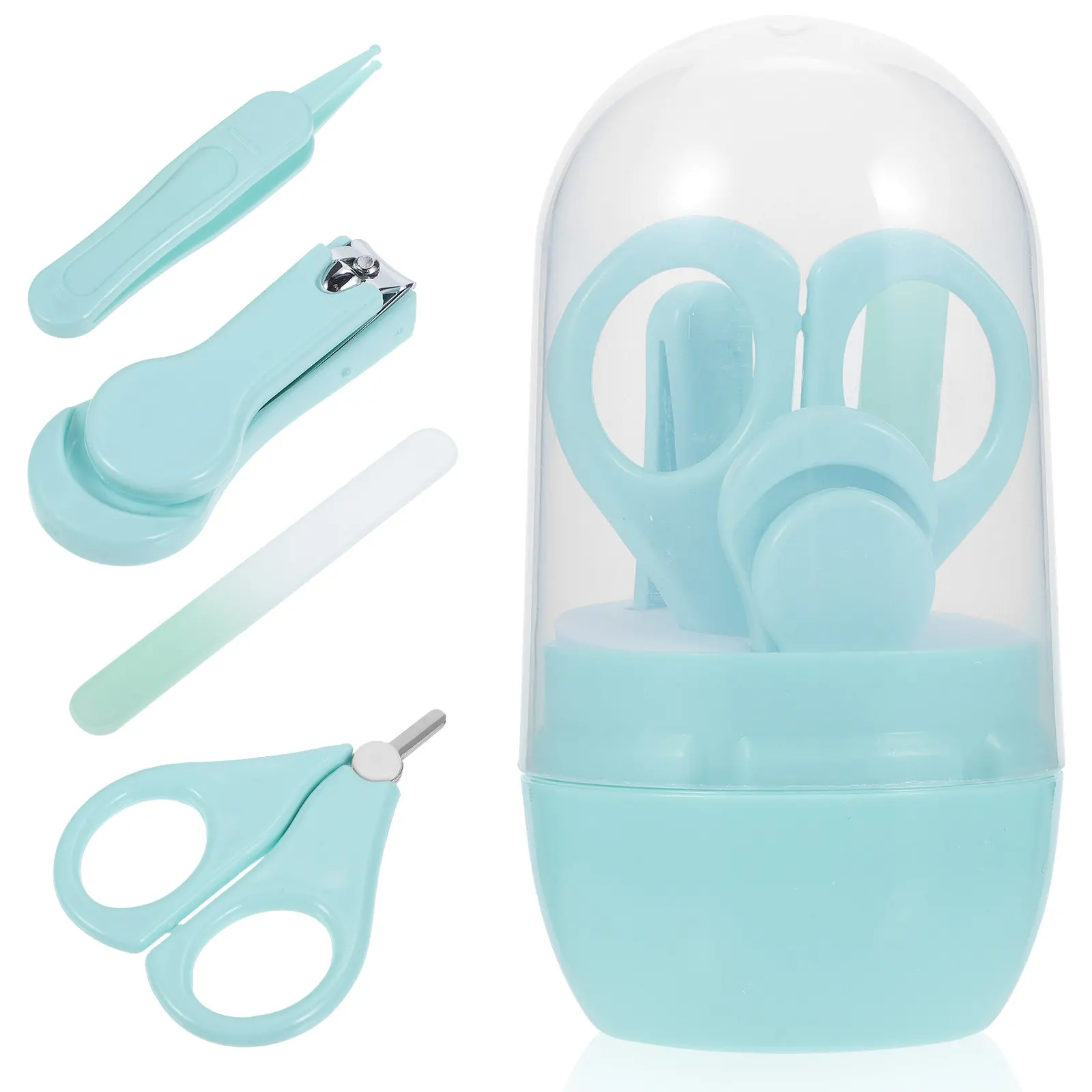 

Набор для ухода за ногтями младенцев: портативные легкие ножницы для новорожденных, эргономичная нескользящая ручка, безопасные.