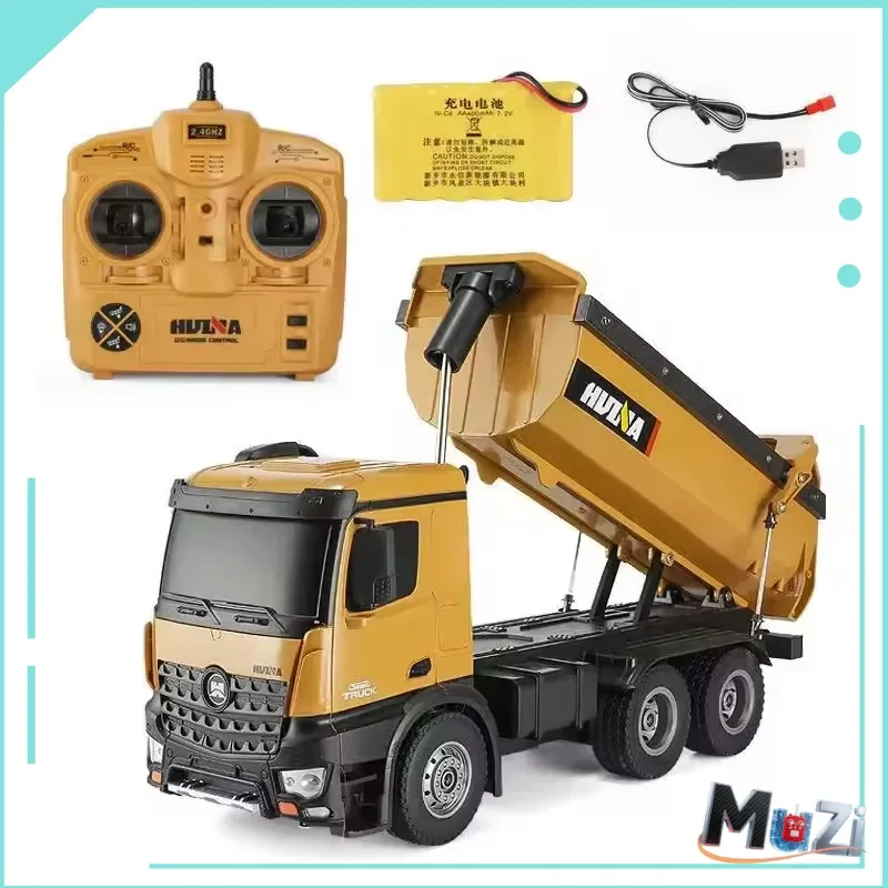 Huina 1573 1:14 2,4 g 10-Kanal große Fernbedienung Technik Spielzeugauto Legierung Auto Strandspielzeug elektrische Fernbedienung Spielzeug Dump