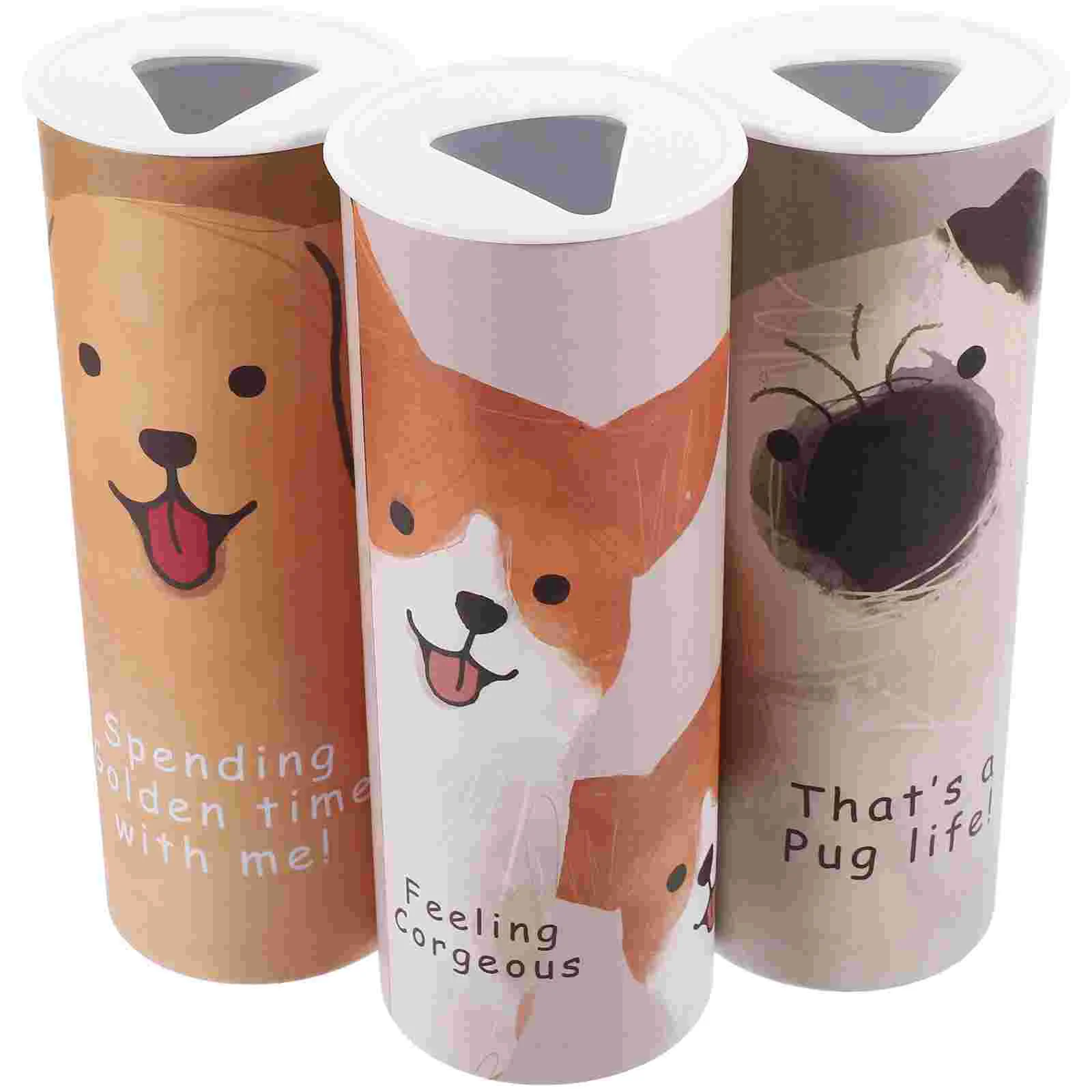 3 Pcs Printed Tissues Travel Automotive Facial Cup Holder Car Cylinder Napkin Portable