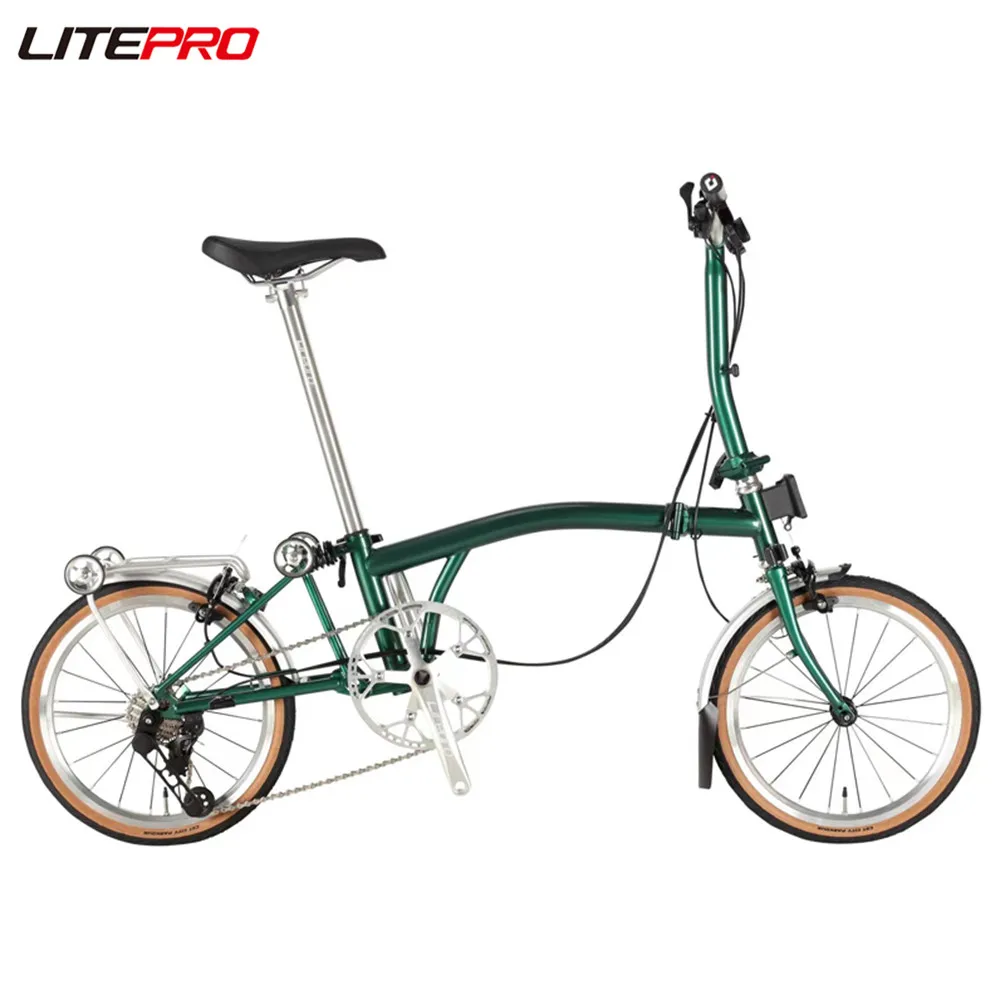 Litepro 16inch 7 Speed Tri-fold Folding Bike Chrome-molybdenum Steel Frame