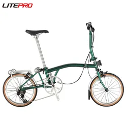 Litepro 16inch 7 Speed Tri-fold Folding Bike Chrome-molybdenum Steel Frame