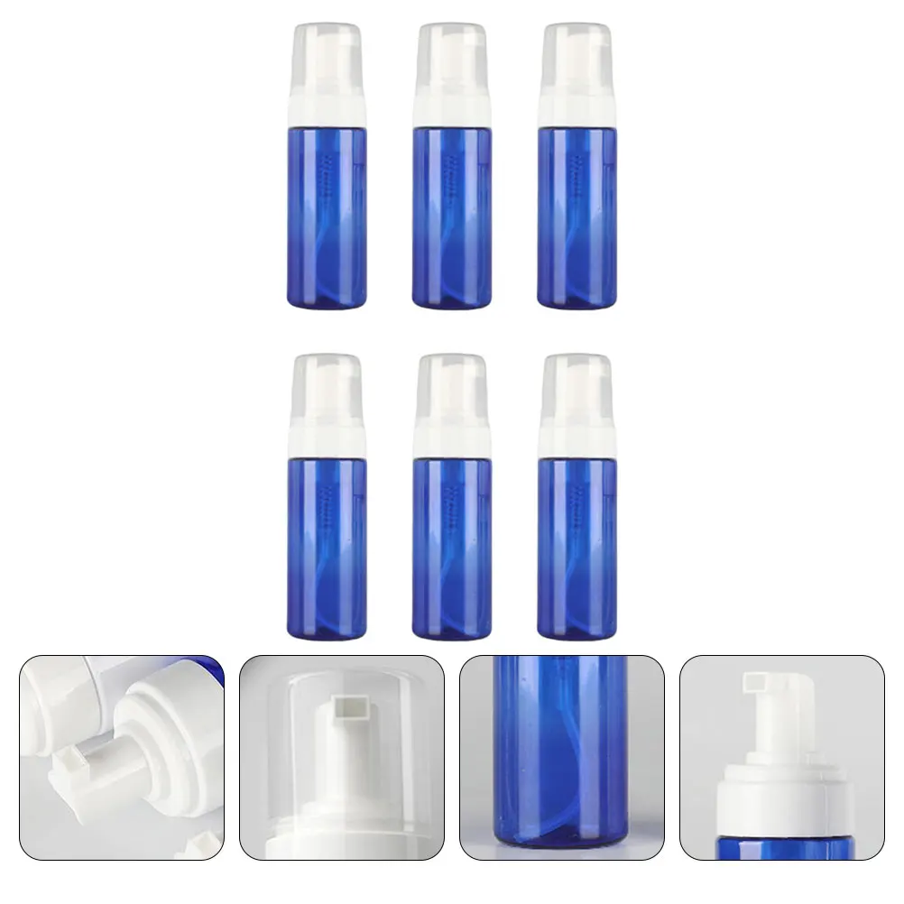 

6Pcs Travel Foaming Bottles 60ml Press Pump Plastic Portable Refillable Empty Dispensers Foaming Bottle
