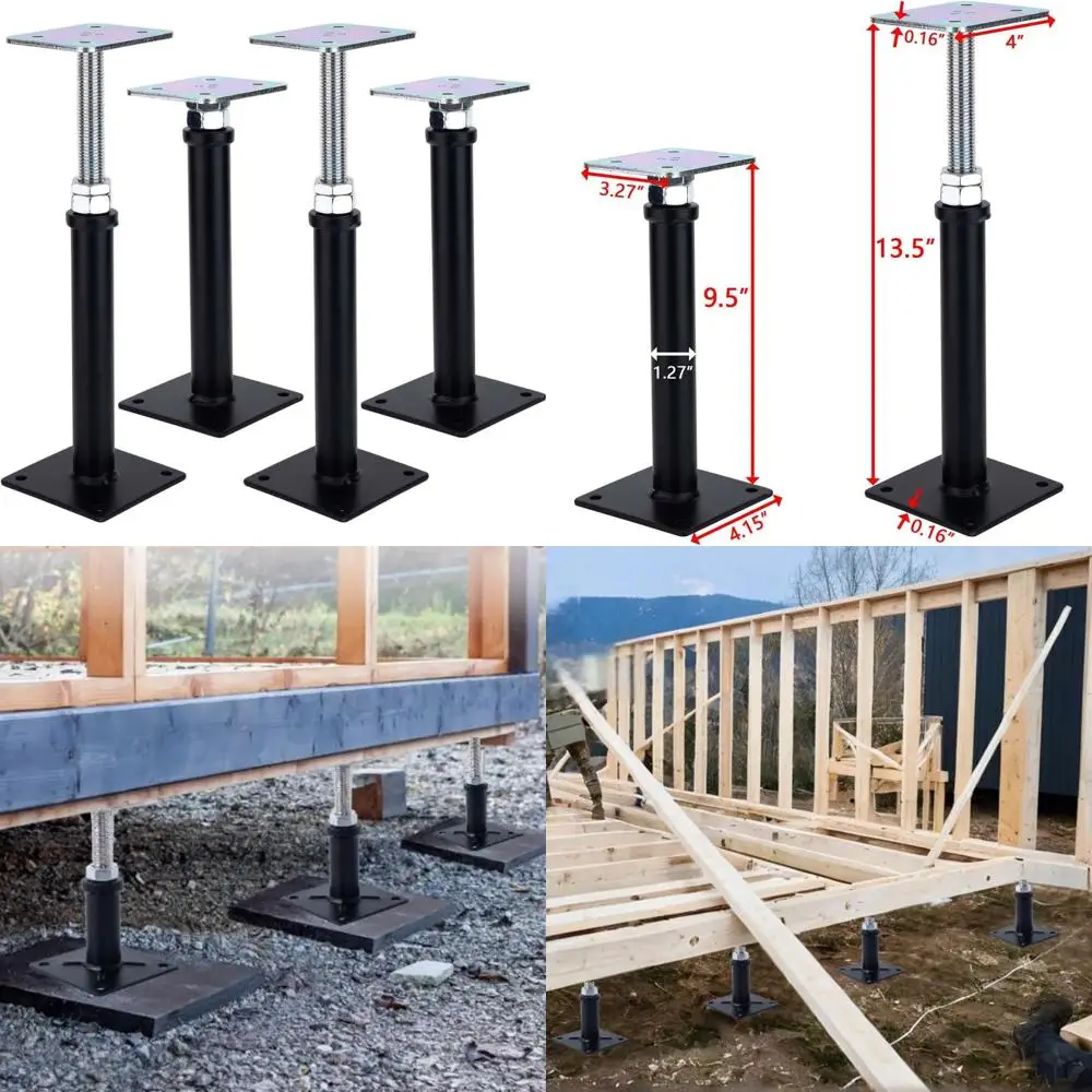 

Регулируемые опоры для дома, 4 шт., диапазон 9.5-13.5, для выравнивания и устранения перекосов полов