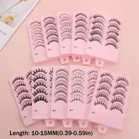 5 pares de nuevas pestañas de Manga Wispy, pestañas postizas de Anime acampanadas suaves, muñeca con punta, pestañas húmedas, maquillaje de ojos