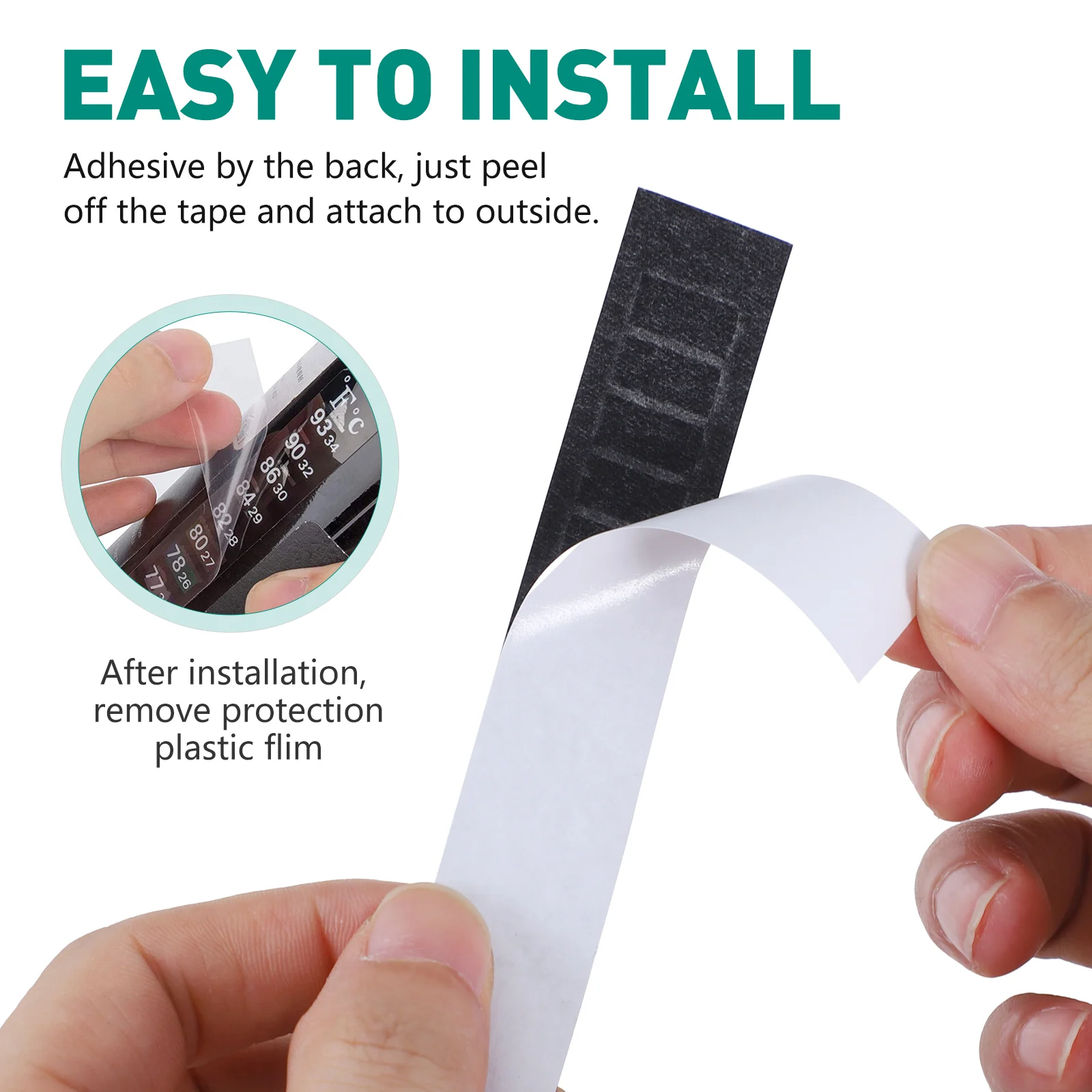 

10pcs Lcd Thermometer Strip 10°-40°C Color Change Stick On Aquarium Temperature Indicator Waterproof Adhesive Display