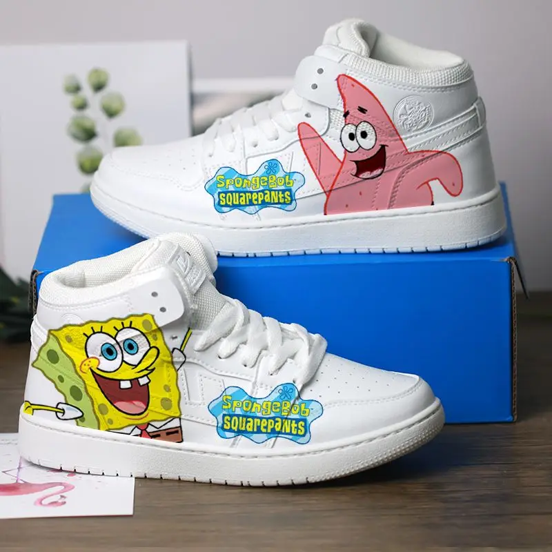 New Original cartoon SpongeBob SquarePants princess cute Casual shoes  soft  sports shoes for girlfriend gift EU size 35-44