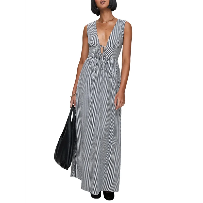 【】Women V Neck Maxi Dress Boho Flowy Long Dress Floral Loose Fit Summer Sundress Y2K Going Out Beach Dresses