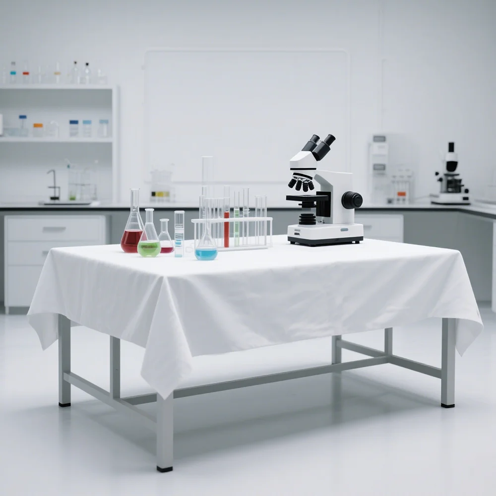 Lab Bench Waterproof Tablecloth Solid Color White Black Table Cover Birthday Wedding Party Table Decoration Event Party Supplies