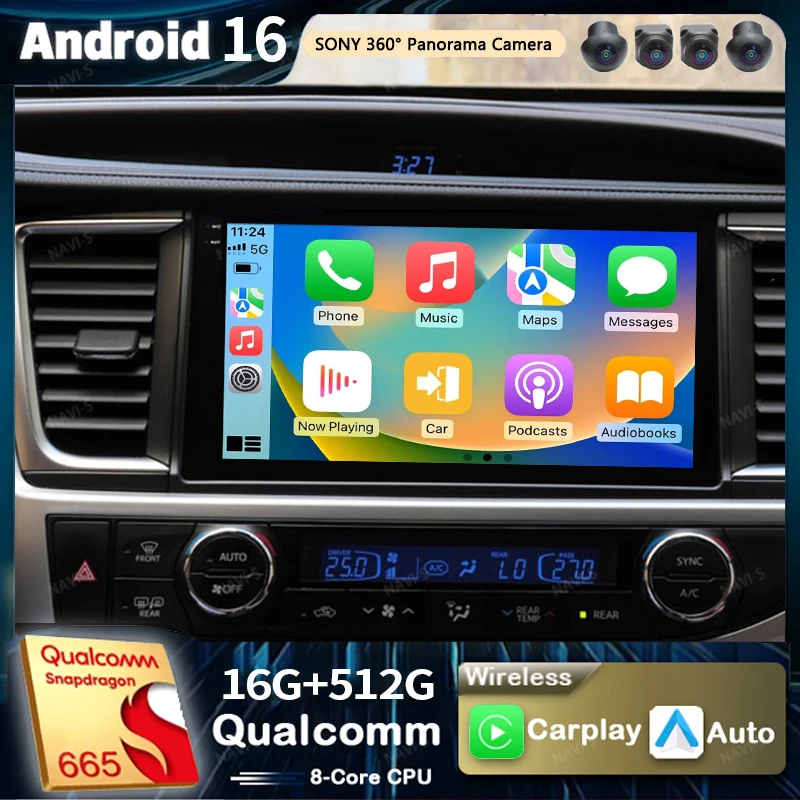 Android 16 Für Toyota Highlander 3 Kluger 2013-2018 2K QLED Android Autoradio Multimedia-Videoplayer GPS Stereo CarPlay 4G DSP