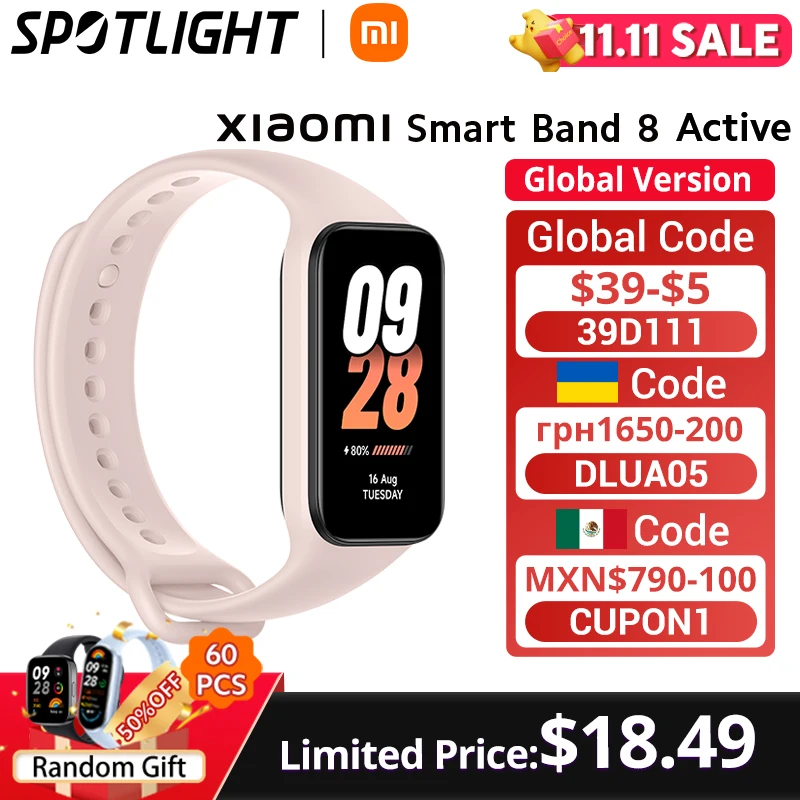 [World Premiere]New Xiaomi Mi Band 8 Active Global Version 1.47