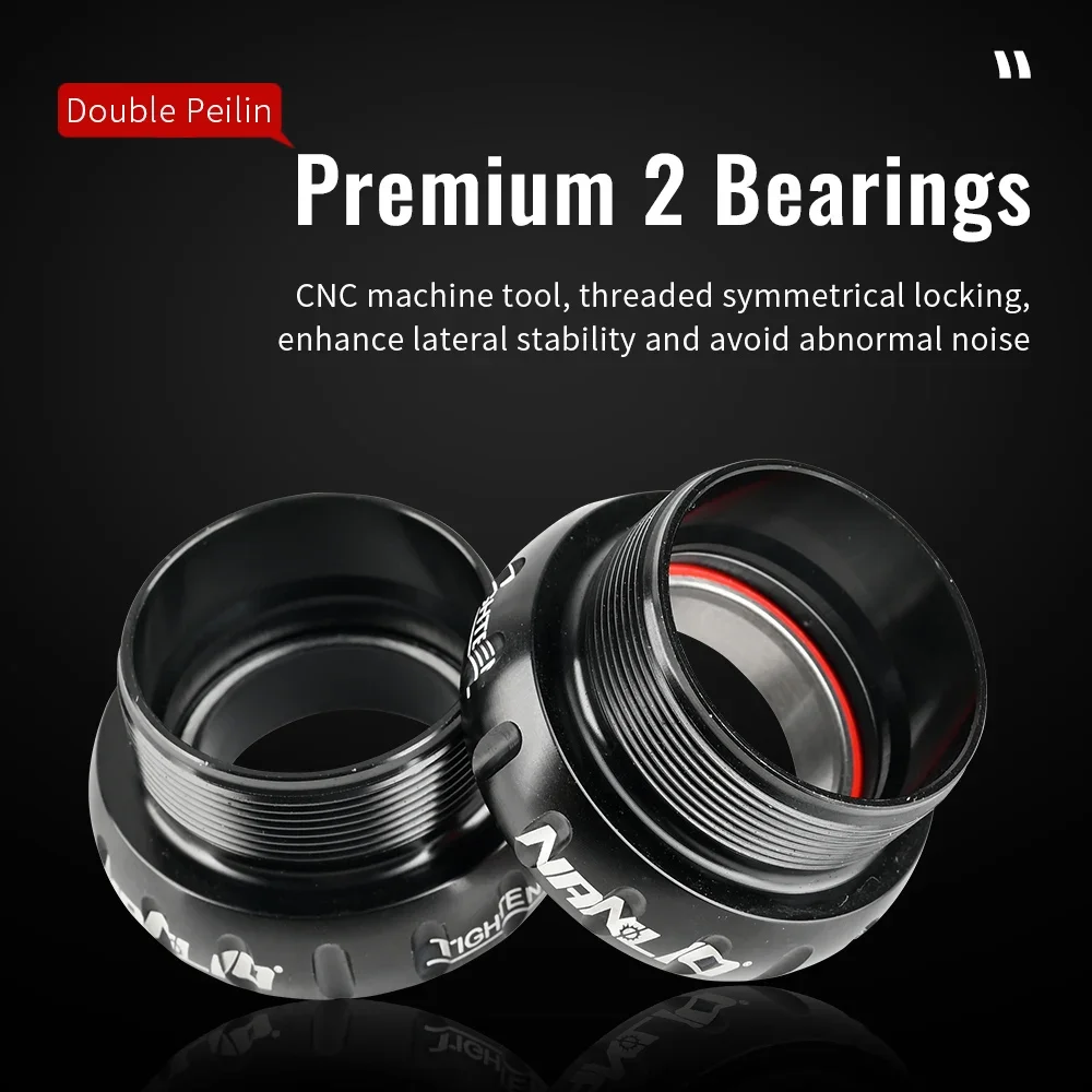 Bearing Bicycle Bottom Bracket Type 68/73 mm Aluminum Alloy Crank Set with Central Hollowtech For Shimano