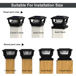 ACMESHINE 1pc/2pcs/4pcs solar Post Cap Led Light Waterproof IP65 Garden Fence Light landscape Column Light outdoor decoration