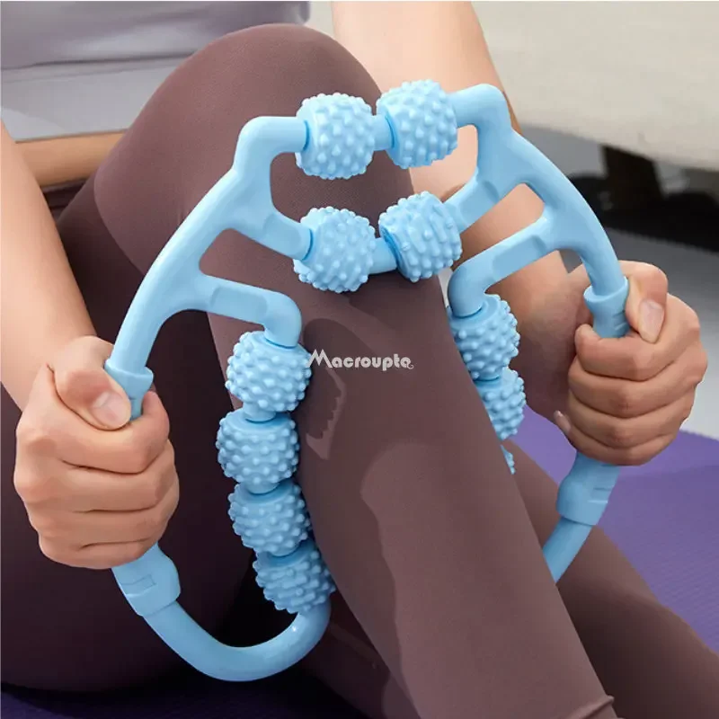 

12 Wheel Ring Clamp Leg Trainer Leg Muscle Fitness Waist Beauty Leg Device Yoga Massage Roller Trainer Muscle Relaxation Roller