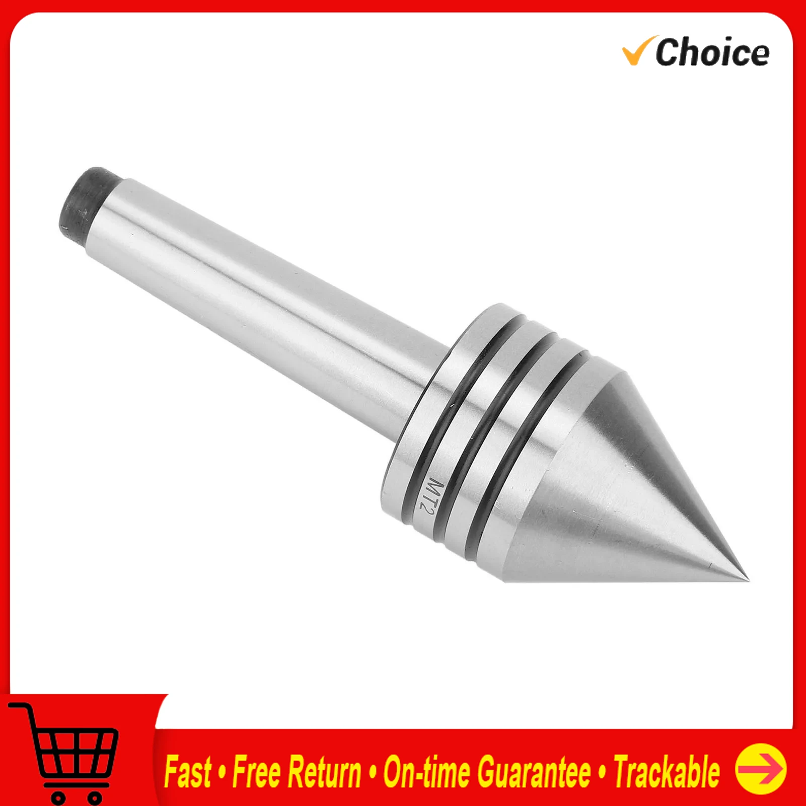 

Tailstock Live Center HSS High Accuracy Wear Resistant 60 Degree MT2 Lathe Tailstock Accessories for CNC