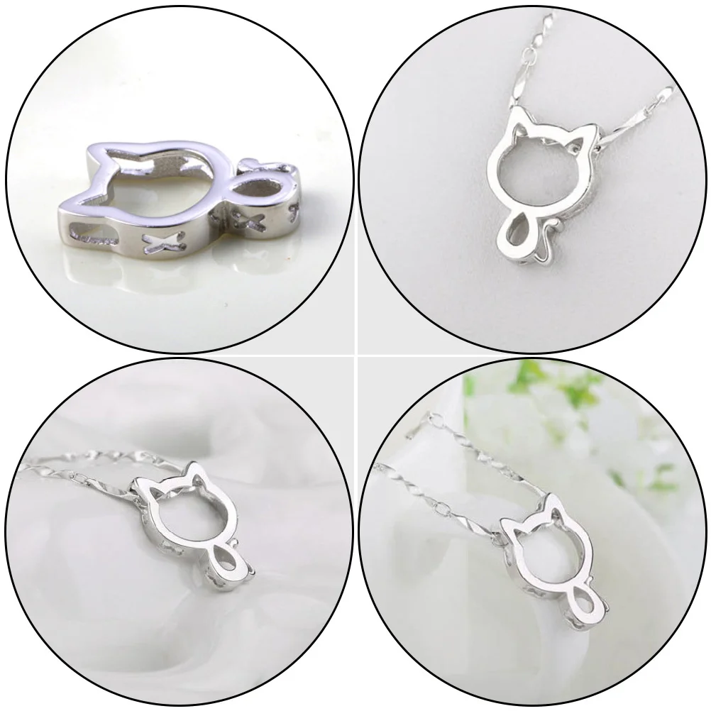 

1 шт. стильный ажурный кулон с изображением кота, изысканное ожерелье, подвеска «сделай сам», легкий медный материал, модный натовп