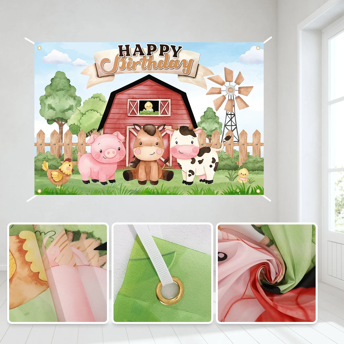 Mixed Farm Animals Tableware Party Set for Wild One Birthday Party Table Decoration Birthday Party Wedding Parties Supplies