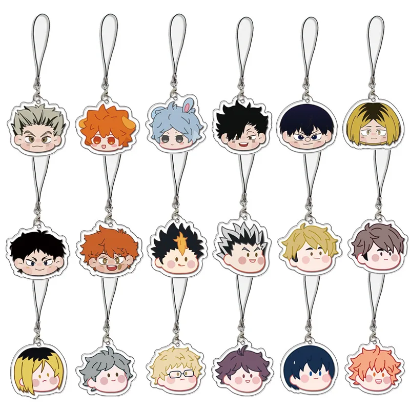 Haikyuu Merchandise Hinata Fan Made Tsukishima Kei Keychain Cartoon Figure Oikawa Toru Pendant Kageyama Charm Accessories