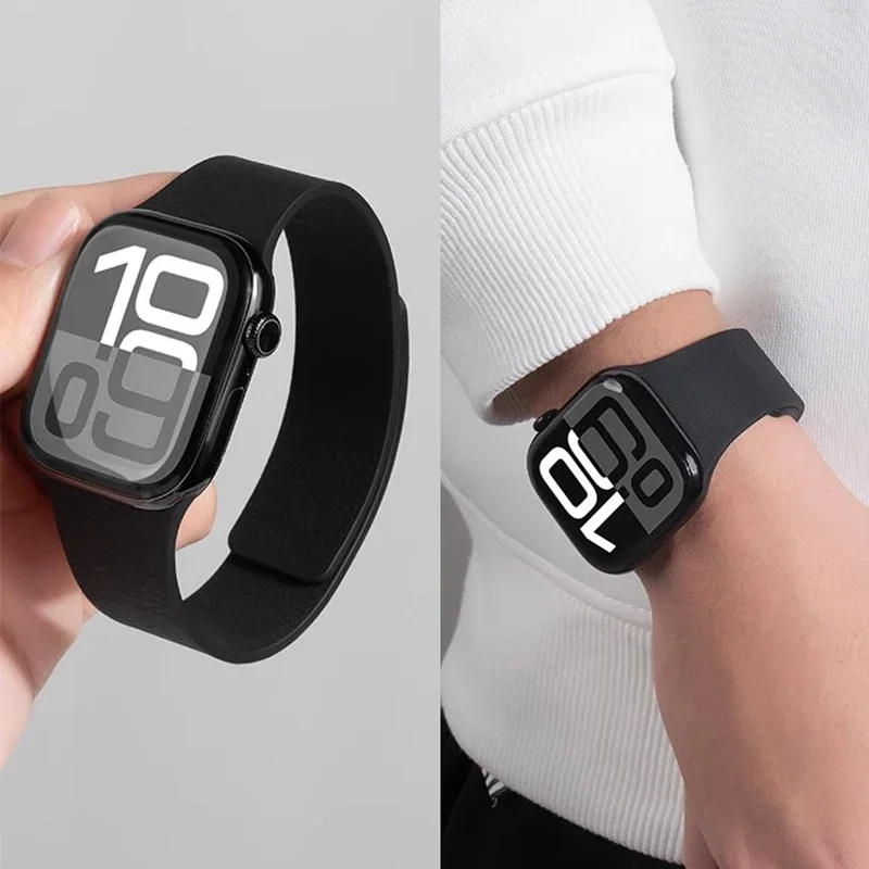 

Магнитный силиконовый ремешок Pop для Apple Watch Band Series 10 46 мм 42 мм Ultra 2 49 мм 45 мм 44 мм 40 мм 41 мм IWatch 8 9 7 6 SE 5 4 Brac