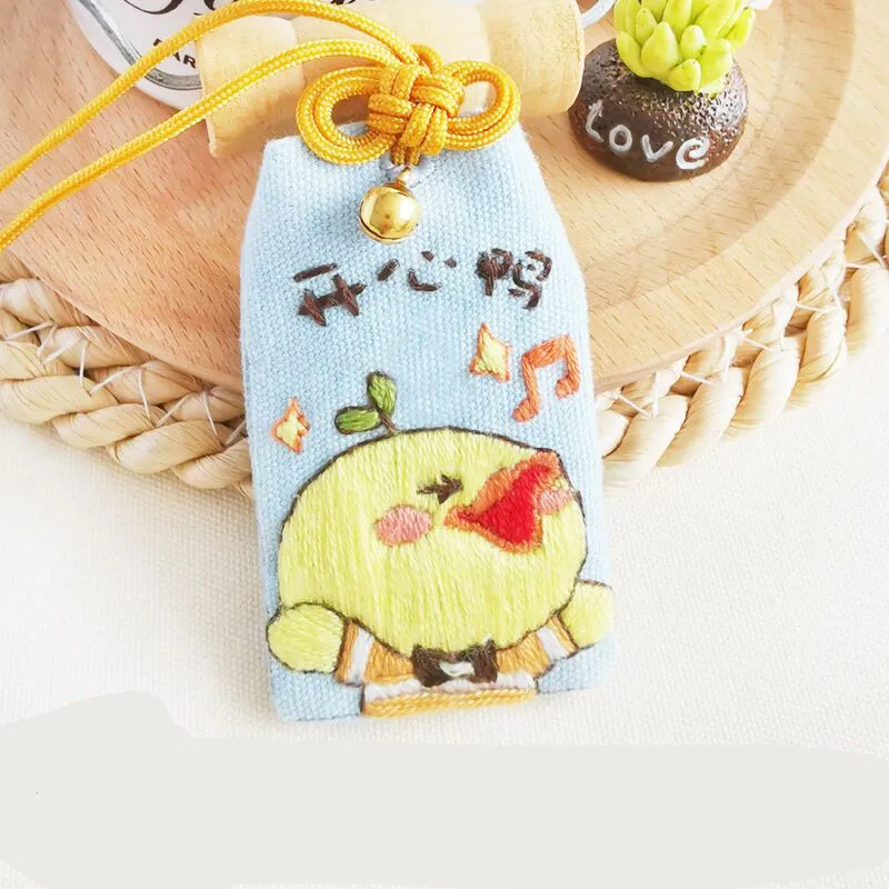 Omamori Cross Stitch talizman ochronny Diy haft robótki szwy Imagic śliczne Organizer akcesoria etui rękodzieło