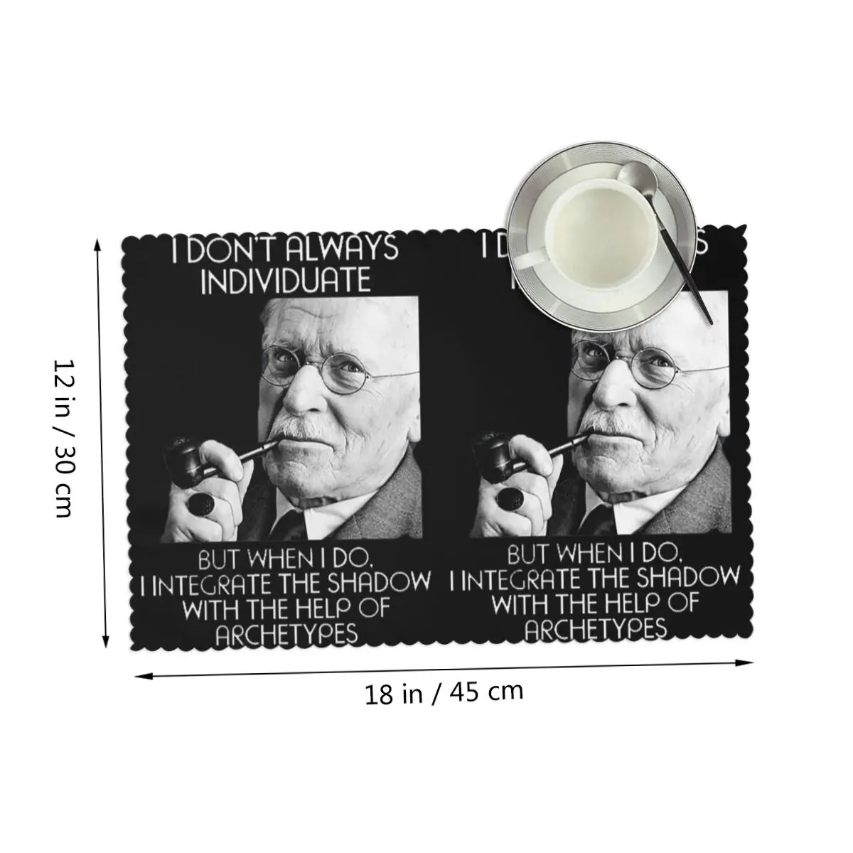 Carl Jung Individuate Placemat Non-Slip Plate Mat for Dining Table Bowl Coaster Super Absorbent Mats