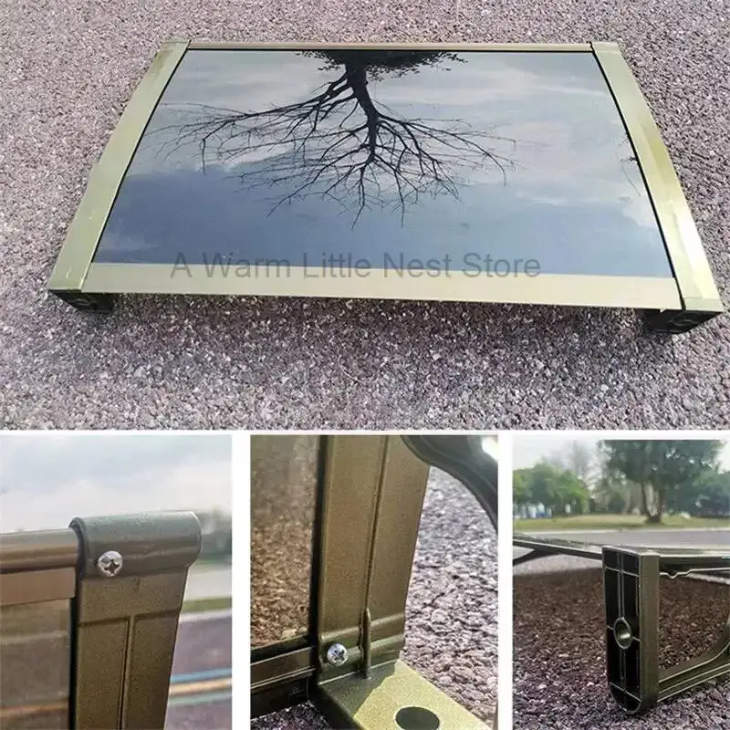 Window Household Alloy Bracket Aluminum Awning Eaves Sunshade Waterproof Canopy Door Head Balcony Outdoor Home Rain Cover Z