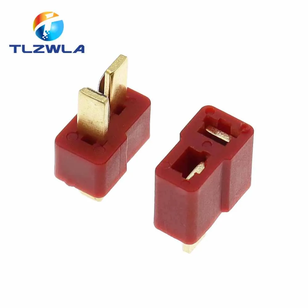 10PCS Anti-skidding Deans Plug T Style Connector Female / Male for RC Lipo Battery ESC Rc Helicopter