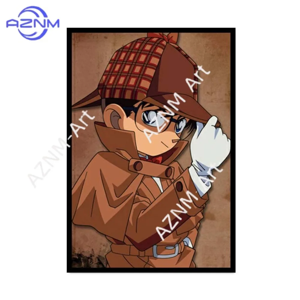 1pc Detective Conan Anime Poster Canvas Wall Art Bedroom Living Room Decoration