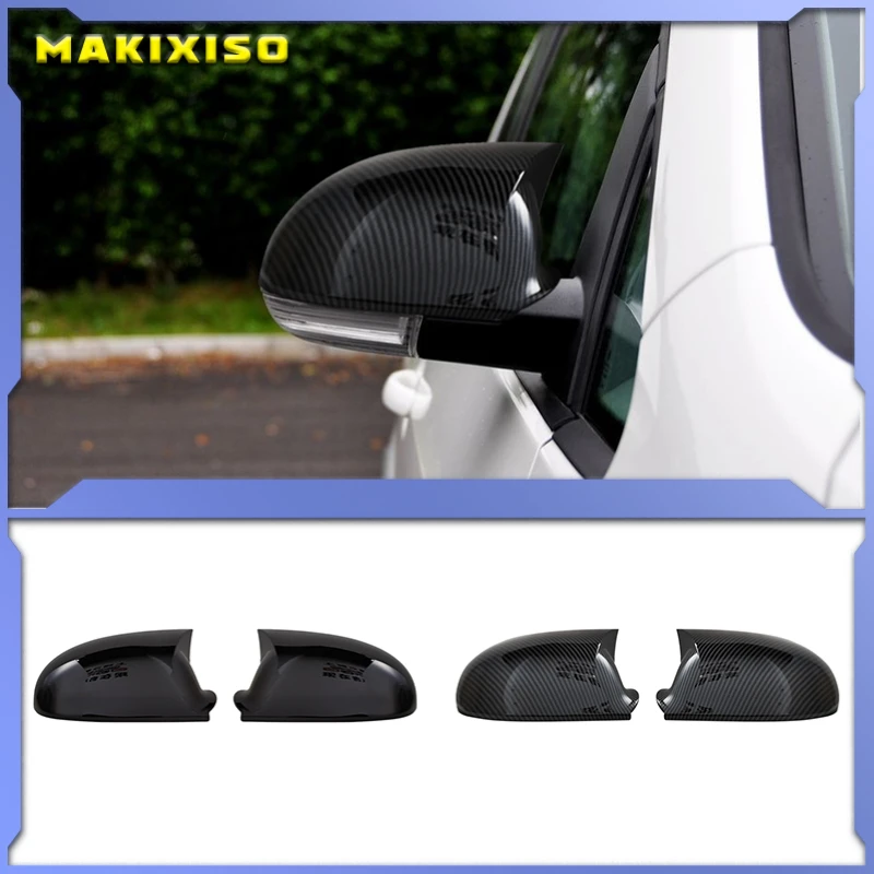 2pc schwarz für vw golf 5 v mk5 gti jetta passat b16.5 b6 eos sharan hervorragende seitenflügel rückspiegel abdeckung ersatz kappen schale