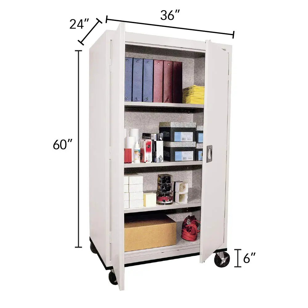 Transport Series Mobile Storage Cabinet, Dove Gray